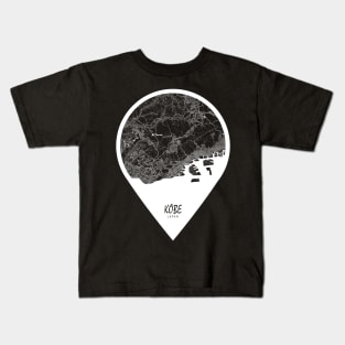 Kobe, Kansai, Japan City Map - Travel Pin Kids T-Shirt